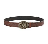 Ceintures en cuir cloutées avec strass pour femme 3,8 cm avec boucle argentée tendance, kaki, 100 cm