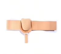 Ceintures herniaires 2025, soutien herniaire inguinal pour hommes et femmes, ceinture de réglage herniaire double sport avec coussinets de compression amovibles (abricot) Matériau : Mousse Hanche : M