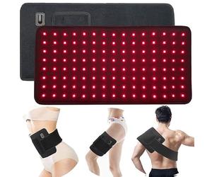 Ceintures luminothérapie infrarouge 120 LED 660nm & 850nm infrarouge pour taille dos ventre épaules jambes Ceinture chauffante lombaire pour soulager douleur détendre idéale pour récupération