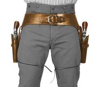 Ceintures occidentales pour Femme, Courroie de Cowboy Ceinture PU Western Belt with Double Gun Revolver, Ceintures occidentales d'une Taille pour Hommes, Costume Steampunk pour la fête de Cosplay d'H
