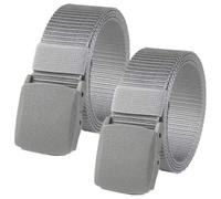 Ceintures tactiques en nylon pour hommes, lot de 2, ceintures de travail larges de 3,8 cm pour homme, ceinture de golf ajustable en tissu toile, sans boucle métallique