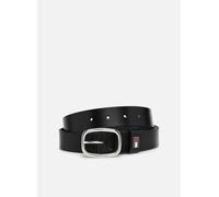 Tommy Jeans Ceinture Femme Oval Cuir, Noir (Black), 95 cm