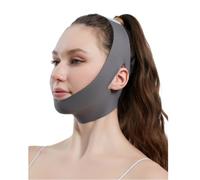 Ceintures tonifiantes pour le visage Bandage lifting visage en V, masque ligne, mentonnière, contours plus fins, ceinture de beauté for femmes(Grey 1pc)