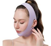 Ceintures tonifiantes pour le visage Bandage lifting visage en V, masque ligne, mentonnière, contours plus fins, ceinture de beauté for femmes(Purple 1pc)
