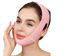 Ceintures tonifiantes pour le visage Sangle amincissante réglable for le visage, sangle de mâchoire, modelage la, menton, masque levage amincissant for en V for dormir(Pink)