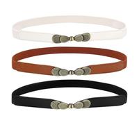 Ceintures Vintage 3 Pièces, Ceintures Simples, Ceintures Élastiques Élastiques, Ceintures Décoratives Pour Femmes, Ceintures Fines À La Mode