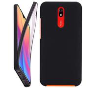 CEKA TECH Coque pour Xiaomi Redmi 8A, Protection intégrale Avant + arrière en Rigide, Housse Etui Tactile 360 degré - Antichoc, Transparent pour (Xiaomi Redmi 8A (6,2 Pouces), Noir)