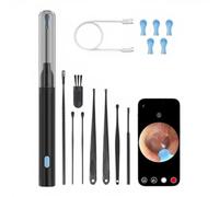 CEKA TECH Otoscope Oreille, 1080P HD IP67 Camera Endoscope Auriculaire Kit D'élimination du Cérumen avec Camera Endoscope Auriculaire 3,5mm 6 Lumières LED Adapté aux Phones Tablettes IOS Android