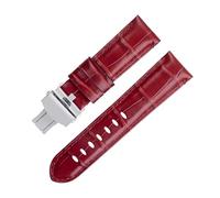 CEKGDB 20mm 22mm 24mm souple cuir de vache véritable bracelet de montre pour Panerai Strap For PAM441/438 Series Belt Accessories, 22mm, Agate