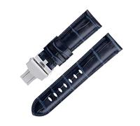 CEKGDB 20mm 22mm 24mm souple cuir de vache véritable bracelet de montre pour Panerai Strap For PAM441/438 Series Belt Accessories, 24mm, Agate