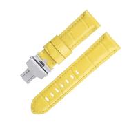 CEKGDB 20mm 22mm 24mm souple cuir de vache véritable bracelet de montre pour Panerai Strap For PAM441/438 Series Belt Accessories, 22mm, Agate