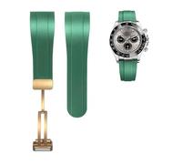 CEKGDB Bracelet de montre en caoutchouc avec extrémité incurvée de 22 mm pour Rolex Submariner DAYTONA GMT Yacht-Master Bracelet de montre en silicone noir, 22mm, Agate