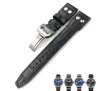 CEKGDB Bracelet de montre en cuir de veau véritable 21 mm 22 mm Convient pour IWC Big Pilot IW5009 IW5103 Bracelet de montre à clou, 21mm, Agate