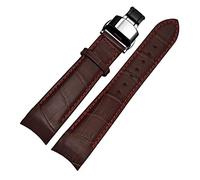 CEKGDB Bracelet de montre pour homme avec extrémité incurvée pour BL9002-37 05A BT0001-12E 01A en cuir véritable avec boucle papillon 20 21 22 mm, 21mm, Agate