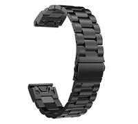 CEKGDB Bracelet en acier inoxydable pour Garmin Fenix 6X 6S 6 5X 5 5S Plus 3HR 935 945 Easyfit Quick Release Metal Watch Band, 26mm Fenix 6X 6X Pro, Agate