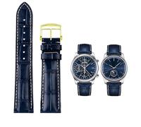 CEKGDB Bracelet en cuir de vachette avec boucle papillon pour Masters Collection L3 L4 L2.628/L2.673 19 mm 20 mm 21 mm, 21mm, Agate