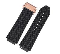 CEKGDB Bracelets en fluorosilicone FKM pour HUBLOT BIG BANG Silicone 25 * 17 mm 26 * 19 mm Bracelet de montre en caoutchouc étanche pour hommes Chaîne de montre en silicone Bracelet poignet, 25-17mm