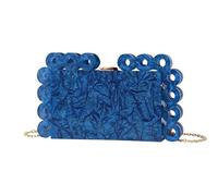 CEKGDB Fashion Trend Sac de soirée en marbre pour femme Sac à bandoulière pour téléphone portable, bleu, Taille unique