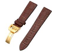 CEKGDB Pour IWC Bertofino Pilot Mark 20 mm 22 mm Bracelet de montre alligator en cuir véritable avec semelle en caoutchouc de silicone, 22mm, Agate
