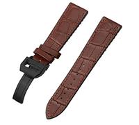 CEKGDB Pour IWC Bertofino Pilot Mark 20 mm 22 mm Bracelet de montre alligator en cuir véritable avec semelle en caoutchouc de silicone, 20 mm, Agate