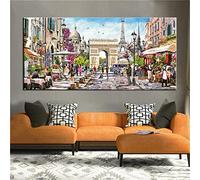 Cekog Diamond Painting Complet Kits, Architecture française 5D Kit Broderie Diamant Complet,Bricolage Cristal Strass Point de Croix Artisanat Toile pour Home Décoration Murale Square Drill 30x60cm