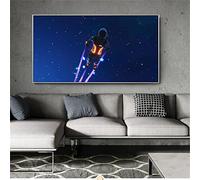 Cekog Diamond Painting Complet Kits, Voyageur dans l'espace 5D Kit Broderie Diamant Complet,Bricolage Cristal Strass Point de Croix Artisanat Toile pour Home Décoration Murale Round Drill 80x160cm