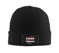 Cela Ne Devient Jamais Plus Facile, Vous Devenez Simplement Plus Fort Homme Femme Hiver Chapeaux Doux Bonnets Tricoté Chaud Bonnet d'hiver Bonnets De Ski pour Patinage Ski Hiver
