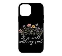 Cela va Bien avec Mon âme Christian Wildflower Faith Religious Coque pour iPhone 12 Mini