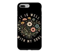 Cela va Bien avec Mon âme Christian Wildflower Faith Religious Coque pour iPhone 7 Plus/8 Plus