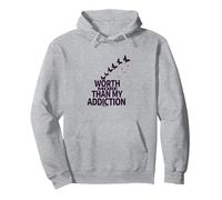 Cela Vaut Plus Que Mon Inspiration pour Le rétablissement de la dépendance Sweat à Capuche, Unisexe pour Adultes, Gris Chiné, XXL