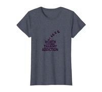 Cela Vaut Plus Que Mon Inspiration pour Le rétablissement de la dépendance T-Shirt, Femme, Bleu Chiné, XS