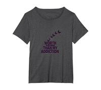 Cela Vaut Plus Que Mon Inspiration pour Le rétablissement de la dépendance T-Shirt, Femme Grandes Tailles, Chiné Foncé, 3X