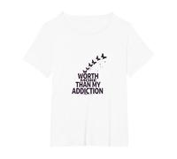 Cela Vaut Plus Que Mon Inspiration pour Le rétablissement de la dépendance T-Shirt, Femme Grandes Tailles, Blanc, 3X
