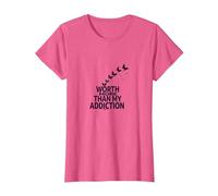 Cela Vaut Plus Que Mon Inspiration pour Le rétablissement de la dépendance T-Shirt, Femme, Rose Chiné, L