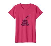 Cela Vaut Plus Que Mon Inspiration pour Le rétablissement de la dépendance T-Shirt, Femme, Rouge Chiné, XL