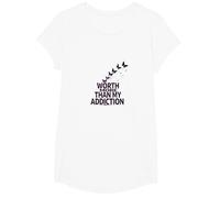 Cela Vaut Plus Que Mon Inspiration pour Le rétablissement de la dépendance T-Shirt, Fille, Blanc, XS