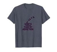 Cela Vaut Plus Que Mon Inspiration pour Le rétablissement de la dépendance T-Shirt, Homme, Bleu Chiné, XXL