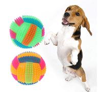 Celan Chien Jouet à mâcher Clignotant Football Forme lumière LED Son Balle rebondissante drôle Jouet pour Animaux