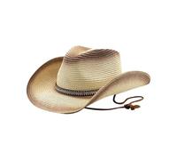 Celanisai Chapeau de cowboy unisexe en paille pour homme et femme - Avec large bord - Aéré - Chapeau d'automne - Protection UV - Chapeau de soleil - Chapeau panama - Mode - Chapeau de pirate - Chapeau