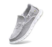 Celanisai Chaussures de voile pour femme - Espadrilles - Mocassins en toile - Chaussures de loisirs plates - Broderie lavée - Chaussures bateau antidérapantes - Résistantes à la déchirure - Sabots