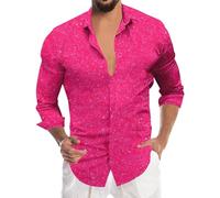 Celanisai Chemise à paillettes pour homme avec sequins, déguisements de carnaval, manches longues, style années 80, T-shirt coupe ajustée avec boutons pour club, rock, hip hop, disco, fête, cosplay, O