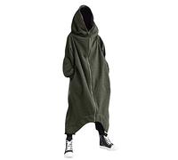 Celanisai Combinaison pour homme - Costume d'Halloween Nazgul - Manteau long avec capuche - Style foncé, O Vert., L