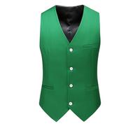Celanisai Gilet de costume pour homme avec poches, coupe ajustée, sans manches, col en V, coupe ajustée, pour mariage, fête, bal de fin d'année, smoking