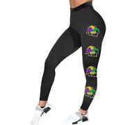 Celanisai Legging pour femme - Imprimé graphique - Pantalon de yoga amusant - Pantalon de sport - Années 80 - Carnaval - Fête à thème - Costume de carnaval, O gris foncé, XL