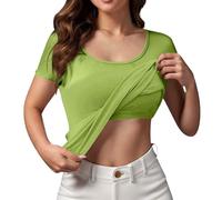 Celanisai Maillot de corps pour femme - Soutien-gorge stretch - Avec bonnets - Rembourré - Sans armatures - Débardeur basique - Col en U - Soutien-gorge intégré - Sans armatures - Bretelles spaghetti