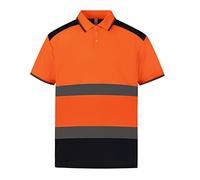 Celanisai Polo de protection pour homme à manches courtes - Protection d'avertissement - Vêtement de travail - Bande réfléchissante - Respirant - T-shirt de sécurité léger et aéré, O Orange, S