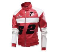 Celanisai Veste de moto d'aviateur pour homme - Imperméable - Coupe-vent - Avec protections - Pour scooter, motard, touring, loisirs, western - Veste demi-saison, O rouge., 3XL
