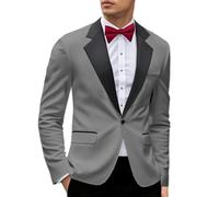 Celanisai Veste de smoking moulante pour homme - Veste de costume de mariage - Blazer à un bouton - Coupe ajustée - Automne - Aéré - Tenue de loisirs - Costume formel - Mode d'automne - Pour dîner