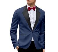 Celanisai Veste de smoking moulante pour homme - Veste de costume de mariage - Blazer à un bouton - Coupe ajustée - Automne - Aéré - Tenue de loisirs - Costume formel - Mode d'automne - Pour dîner