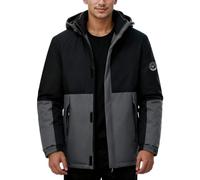 Celanisai Veste d'hiver doublée pour homme - Veste de ski imperméable - Veste de travail - Veste de snowboard épaisse - Veste d'extérieur épaisse - Bloc de couleurs - Doudoune pour homme - Veste de